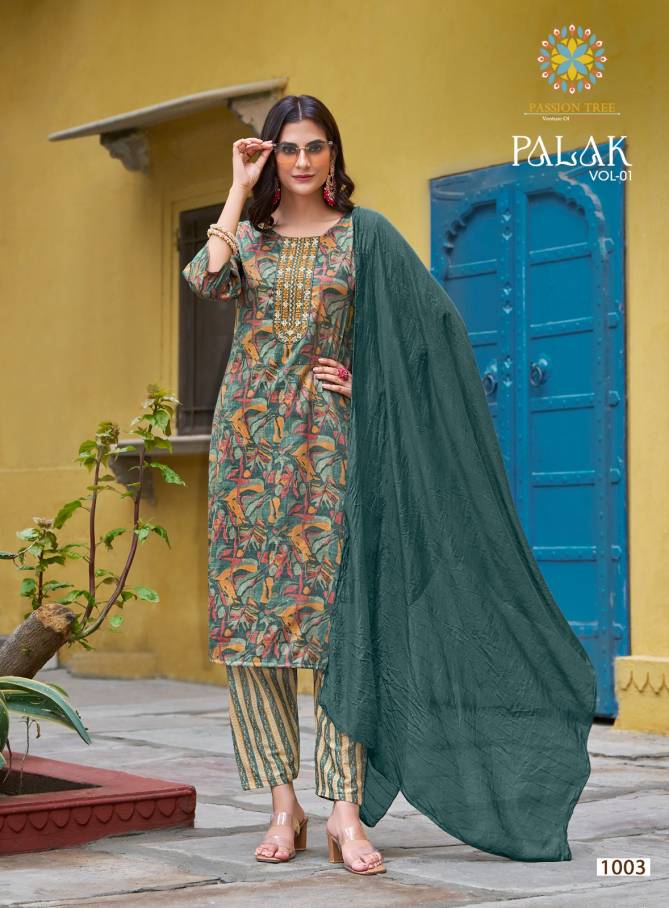 Palak Vol 1 By Passion Tree Straight Cut Kurti With Bottom Dupatta Wholesale Shop In Surat